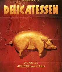 Delicatessen Original German first-release A1 theatrical poster for Jean-Pierre Jeunet and Marc Caro’s Delicatessen (1991), issued for the film’s original German theatrical...