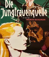 The Virgin Spring This original 1960 West German A1 theatrical poster for Ingmar Bergman's The Virgin Spring ( Die Jungfrauenquelle ) features extraordinary expressionistic...