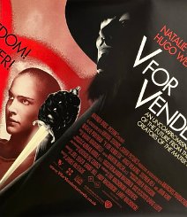 V for Vendetta Rolled double-sided British Quad. C9 $75.00