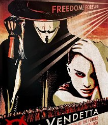 V for Vendetta Rolled single-sided wilding onesheet. C9 $125.00